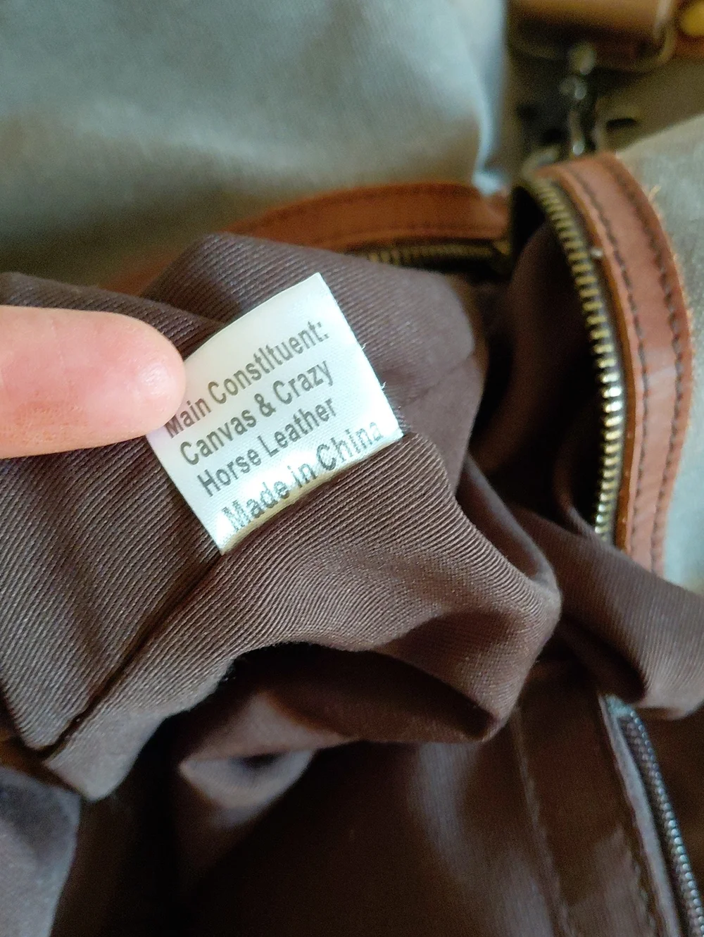 S-Zone Canvas & Leather Weekender Bag/Luggage